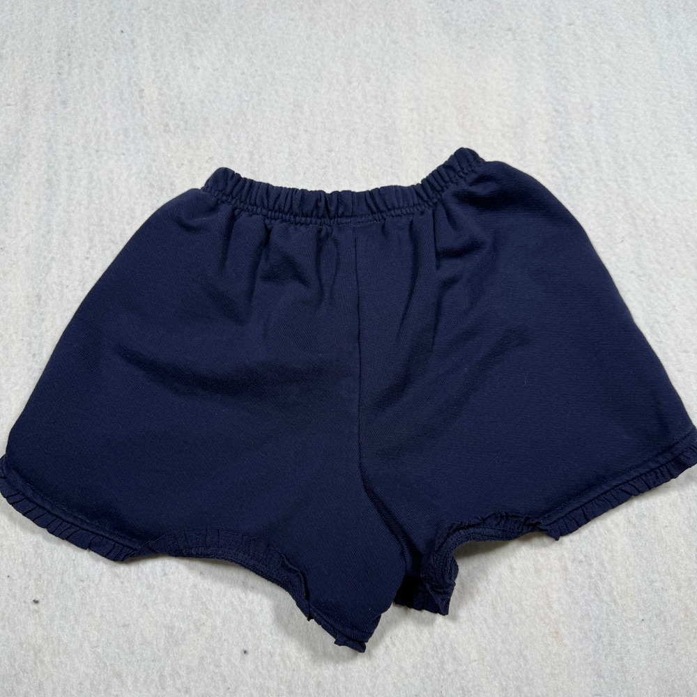 Wild Fable Navy Blue Ruffle Trim Lounge Shorts Kids XXS Elastic Waist Pockets